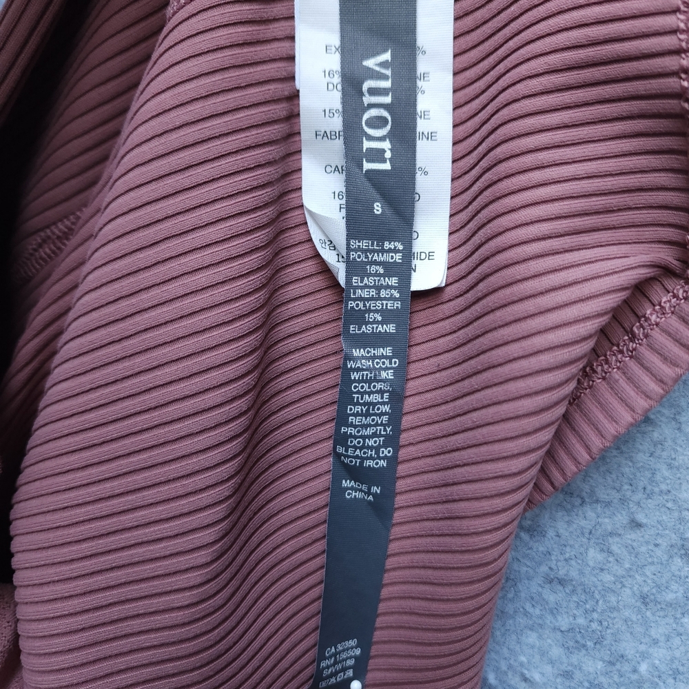 Vuori Rib Crop Tank Top in Marsala - Picture 7 of 10